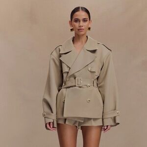 Meshki Tan Trench Coat for Women